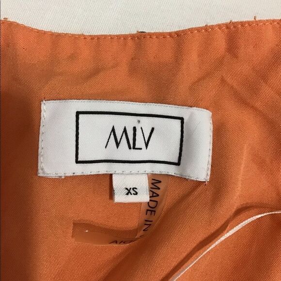 Nordstrom MLV Orange Sequin Metallic Shimmer Maxi Dress Spaghetti Strap - Picture 8 of 10